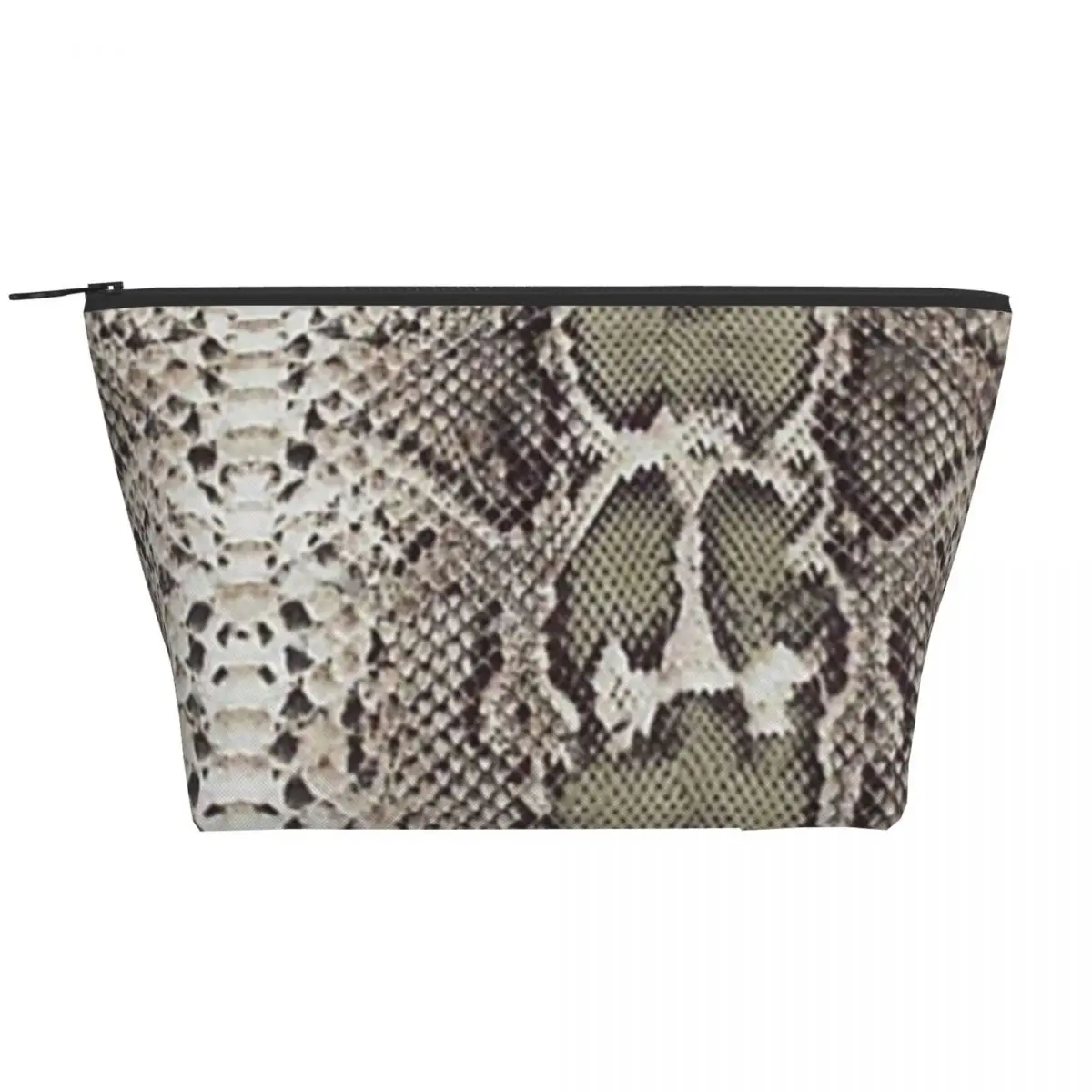 

Женский косметичка из Искусственной Змеиной кожи, органайзер для хранения на молнии с принтом змеиной кожи, домашняя косметичка