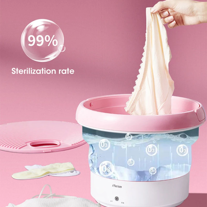 Portable Washing Machine, Mini Washer 7L, Foldable Small Washer for Underwear, Socks, Baby Clothes, Towels, Delicate Items