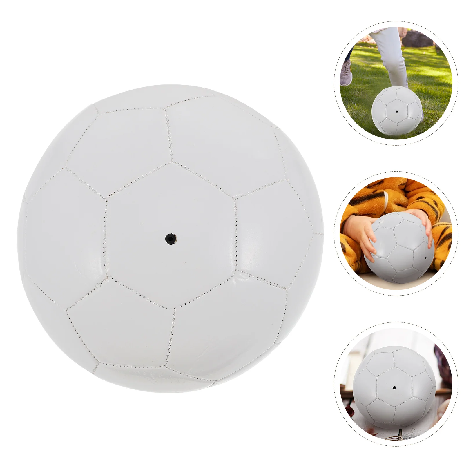

Football Soccer Match White Diy Training Sports Blank Light Up Team Wear Resistant Practice Educational Signable Toddlers Kick