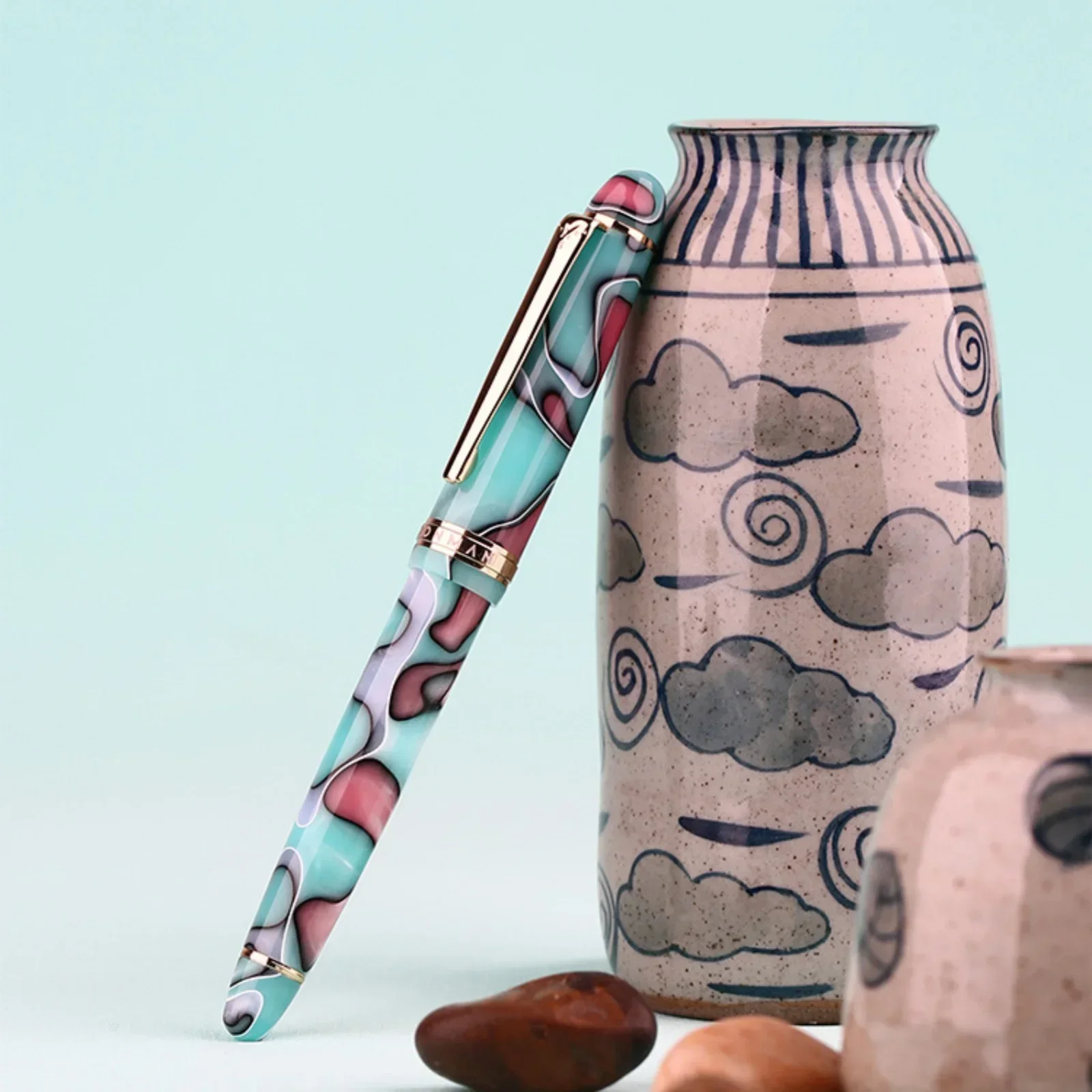 Перьевая ручка MAJOHN Camo Series S3 цветная фоторучка из смолы для взрослых школьные