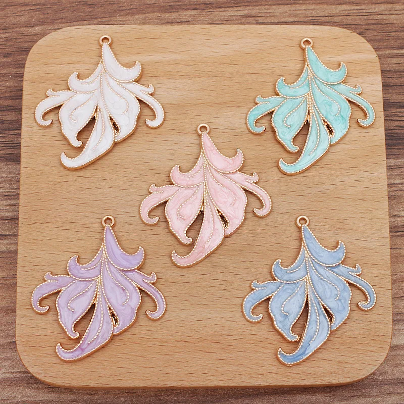 

20 шт., эмалированные листья из металлического сплава