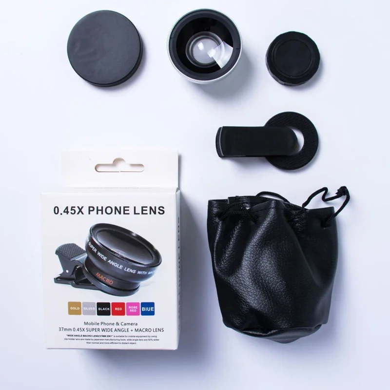 Универсальные зажимы для смартфона HD 2 в 1 микро широкоугольный зеркальный