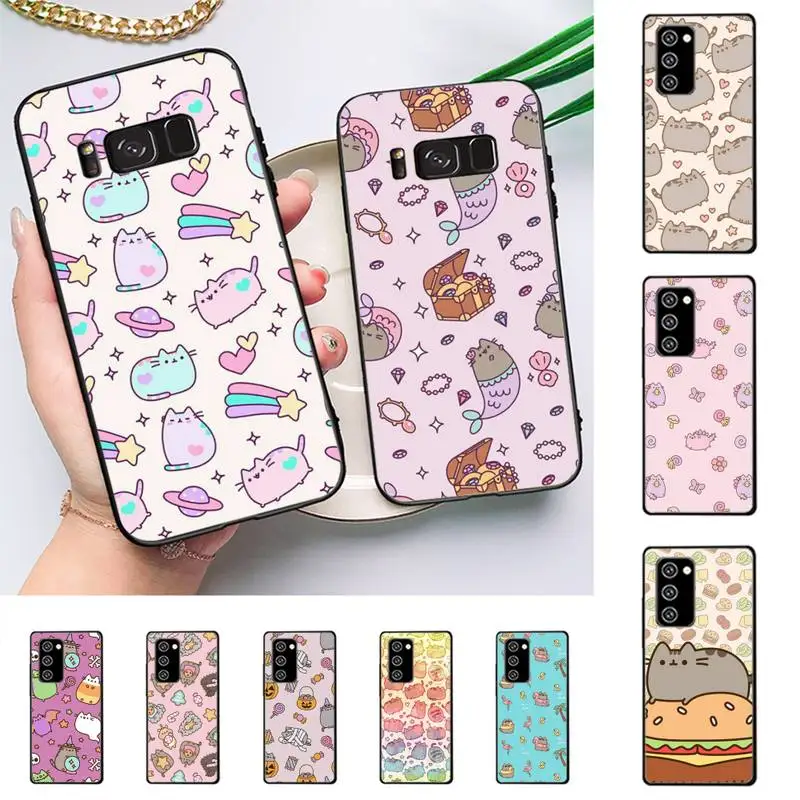 

P-Pu-sheen Cat Phone Case For Samsung Note 8 9 10 20 pro plus lite M 10 11 20 30 21 31 51 A 21 22 42 02 03