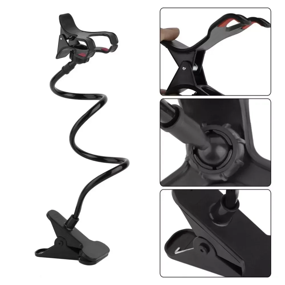 

Flexible Lazy Holder Adjustable Cell Clip Home Bed Desktop Mount Bracket Smartphone Stand