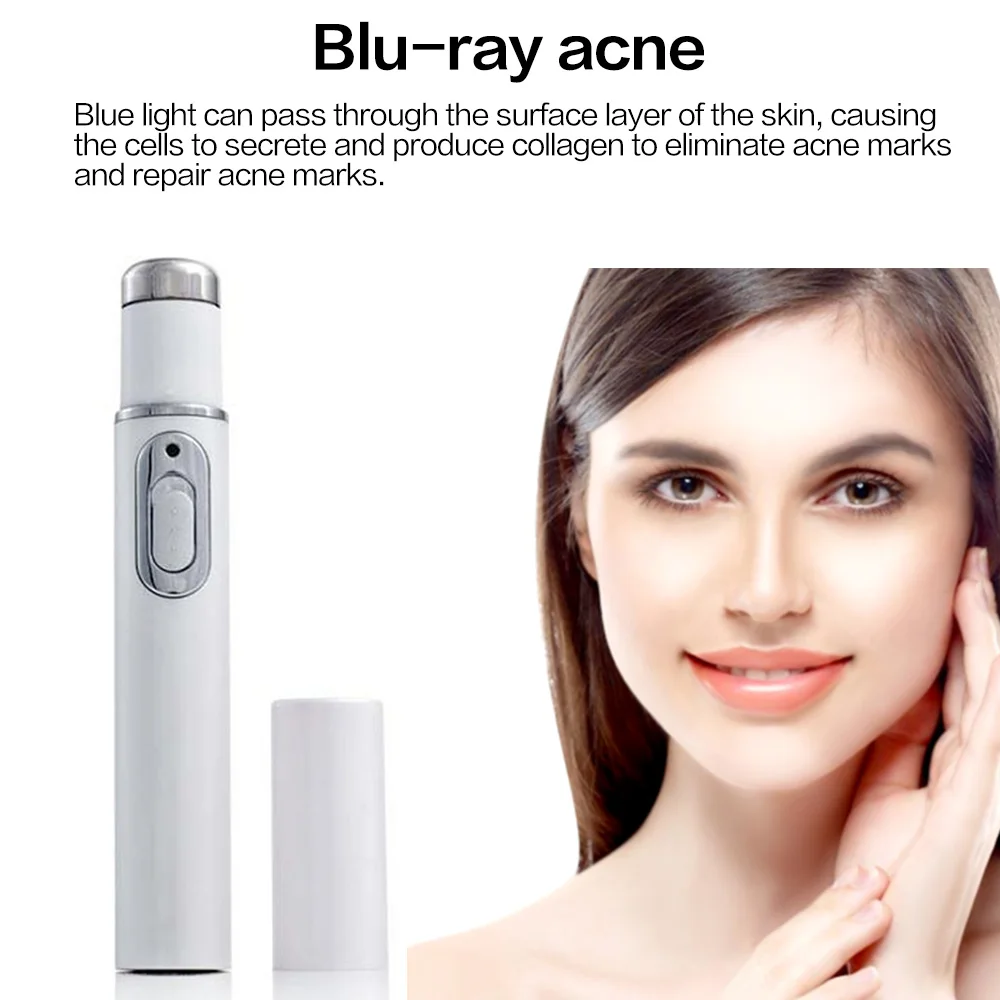 

Acne Laser Pen KD-7910 Portable Wrinkle Removal Machine Blue Light Therapy Massage Relax Soft Scar Dark Circles Remover Device