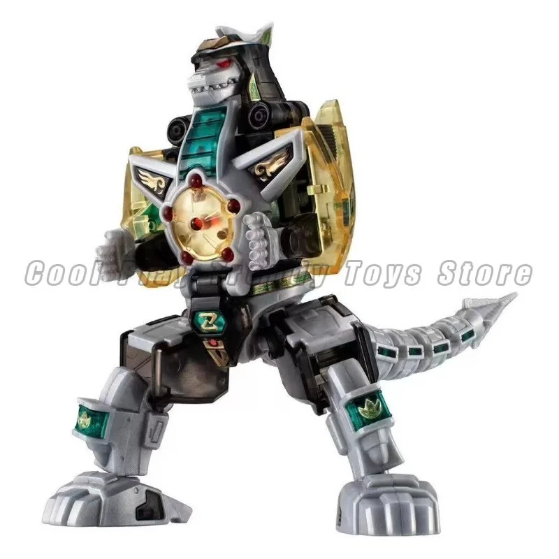 Фото В наличии: Оригинальная фигурка Bandai Mighty Morphin Power Rangers SMP SUPER MINIPLA DRAGONCAESAR Combine CLEAR COLOR, аниме-фигурка, игрушка №2