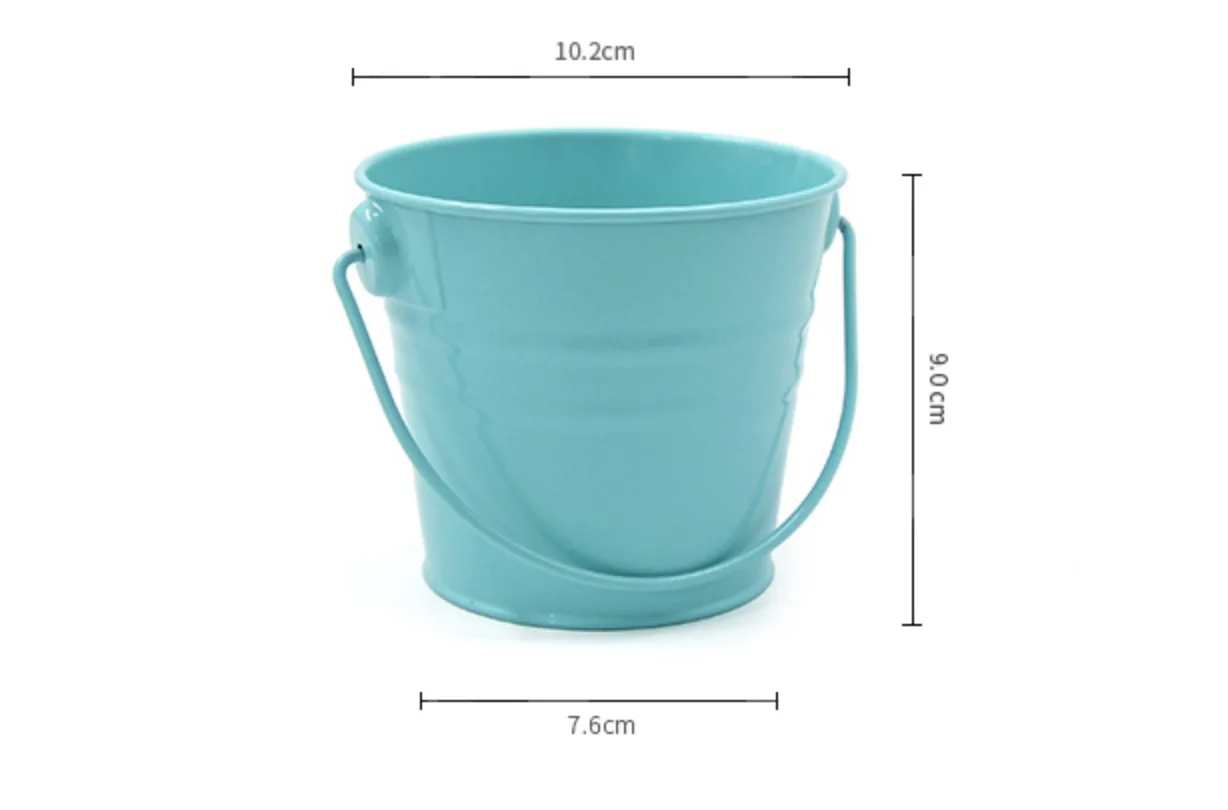 Высокое небольшое металлическое ведро 3 54 дюйма цвета на выбор