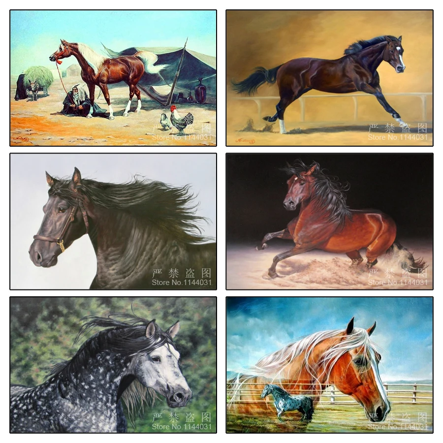 

Diamond Embroidery Animals Cross Stitch Full Square Diamond Mosaic Sets Home Decorative 5D Diy Diamond Painting Horse