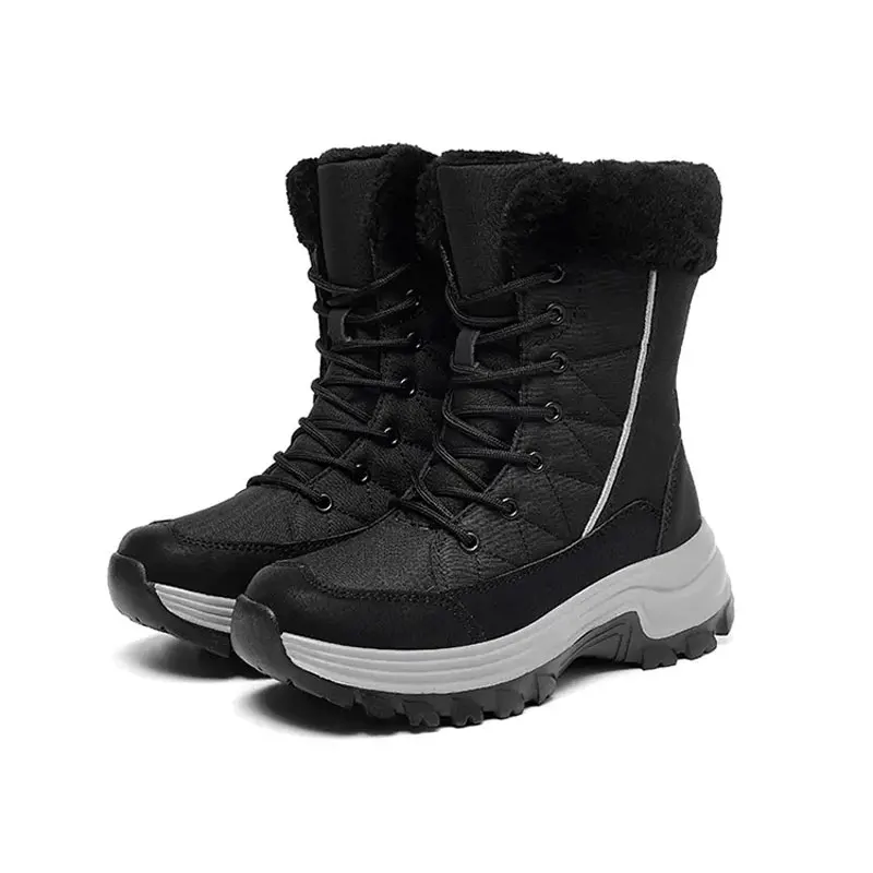 

Winter Fashion Women's Walking Shoes Outdoor Plus Velvet Thickened Snow Boots Lightweight Anti Skid Wear-resistant Sports Shoes