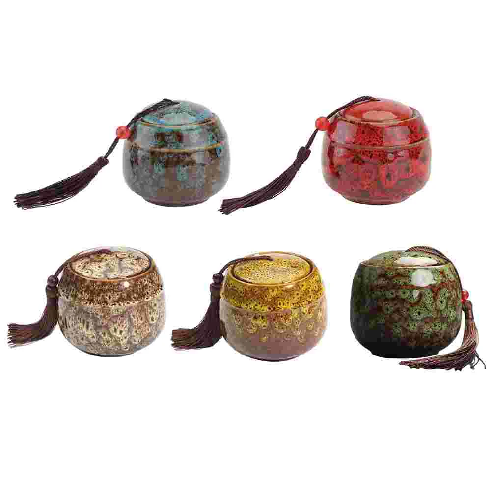 

Tea Storage Jar Canister Ceramic Loose Containers Tins Coffee Jars Container Airtight Sealed Cans Sealing Porcelain Canisters