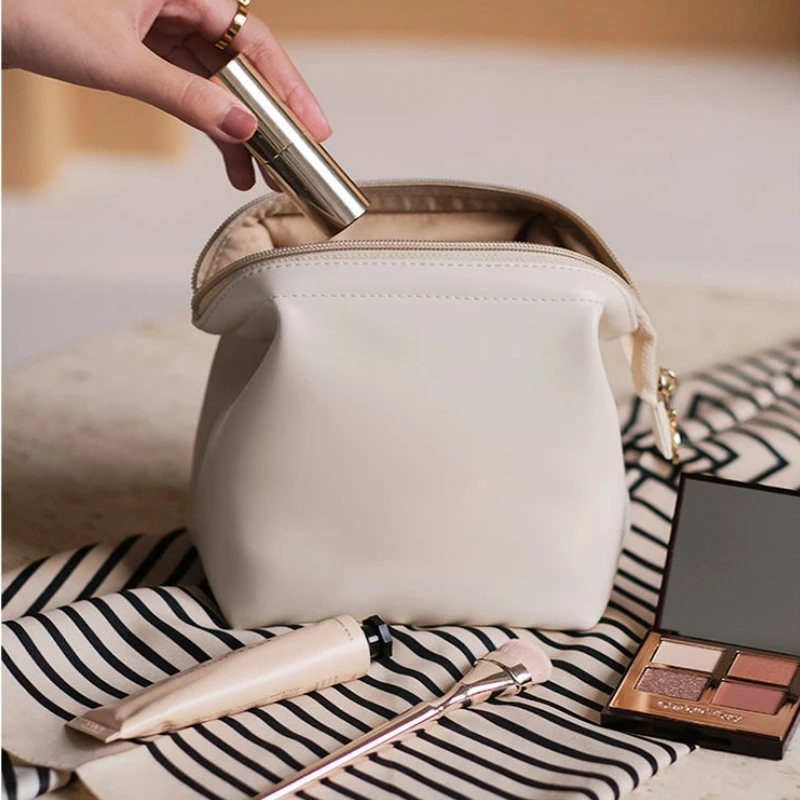 Mini Cosmetic Bag Makeup Storage Organizers Female Fashion PU Bag Lipstick Small Change Storage Bags Travel Storage Organization