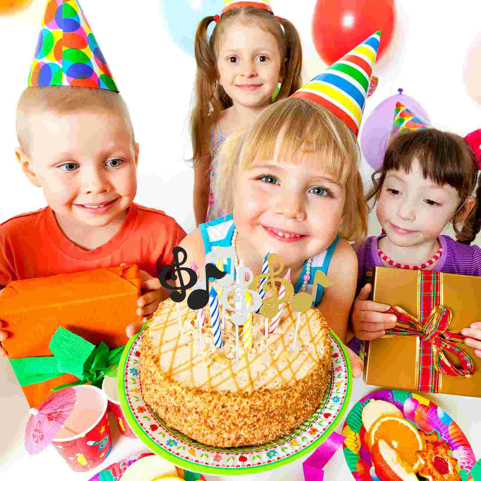 18 шт. аксессуары для вечеринок музыкальные ноты шарики украшения торта топпер