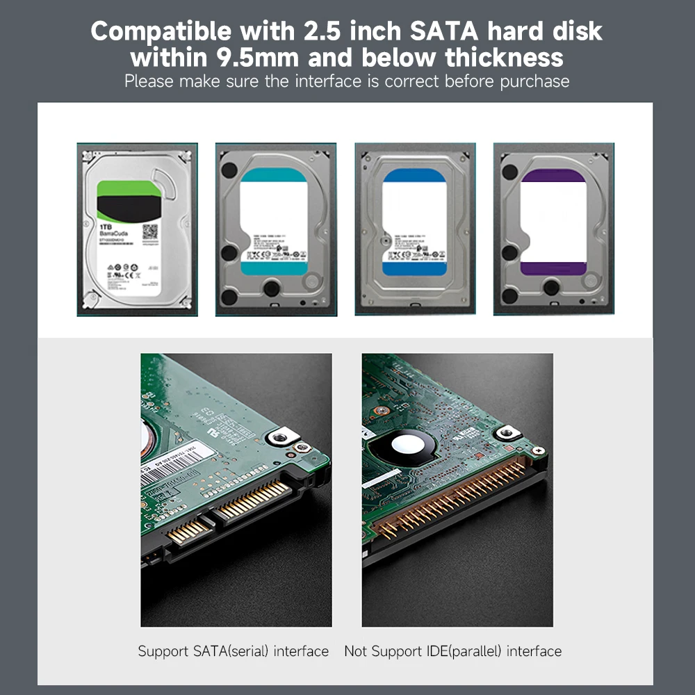Портативный чехол для жесткого диска USB2.0 2 5 дюйма внешний корпус SATA HDD/SSD - купить