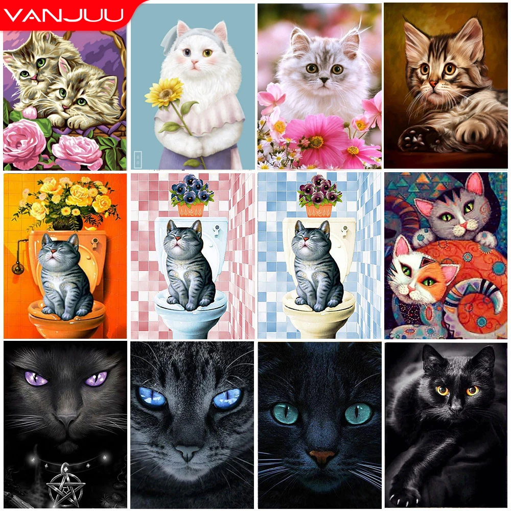 

5D Diamond Mosaic DIY Diamond Painting Animal Rhinestone Cross Stitch Kit Full Round Drill Embroidery Home Decor