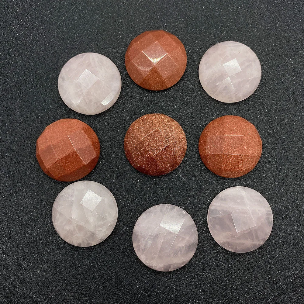 

Natural Stone Red Stone Pink Crystal Round Ring Face Spiritual Ladies Jewelry Charm Men Jewelry Making Jewelry Exquisite Ring