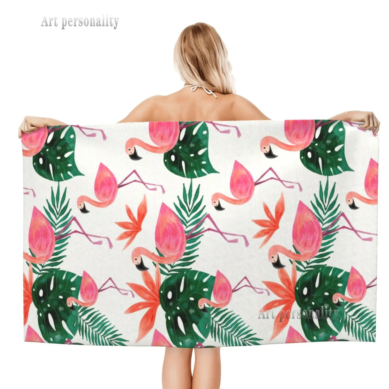 Clearance Flamingo Tropical Hawaiian Fast Quick Dry,cool Tra