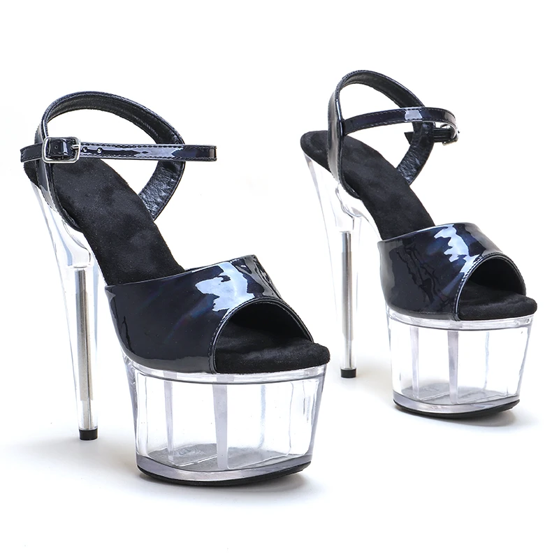 Leecabe 17cm/7 Inch   Shiny PU Sexy  High Heelsr Exotic Dancer Pole dance Sandals shoes