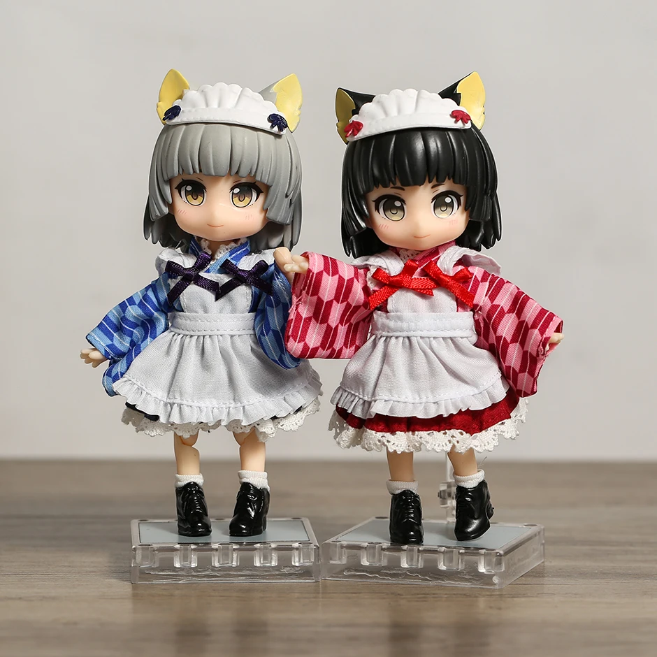

Catgirl Maid Yuki Sakura Real Clothes Action Figure Cute Model Desktop Ornaments Doll Gift