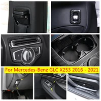 for mercedes benz glc x253 2016 2021 accessories safety belt water cup holder air ac panel seat adjustment cover trim