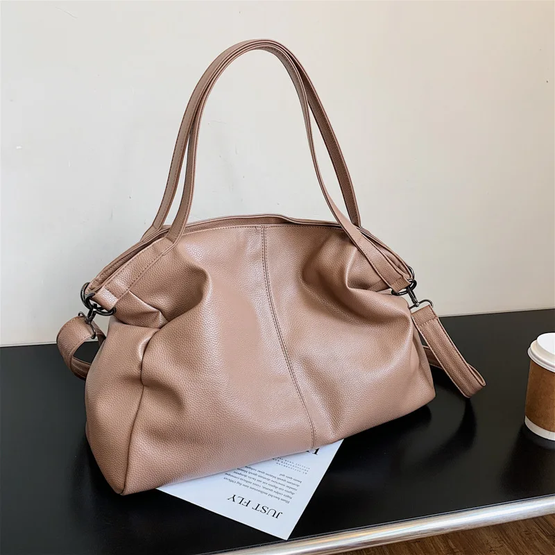 

CGCBAG 2022 Simple Women Shoulder Bag Casual Commute Large Capacity Tote Bag Female High Quality Leather Luxury Handbag Women