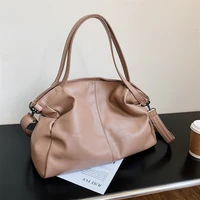 cgcbag 2022 simple women shoulder bag casual commute large capacity tote bag female high quality leather luxury handbag women