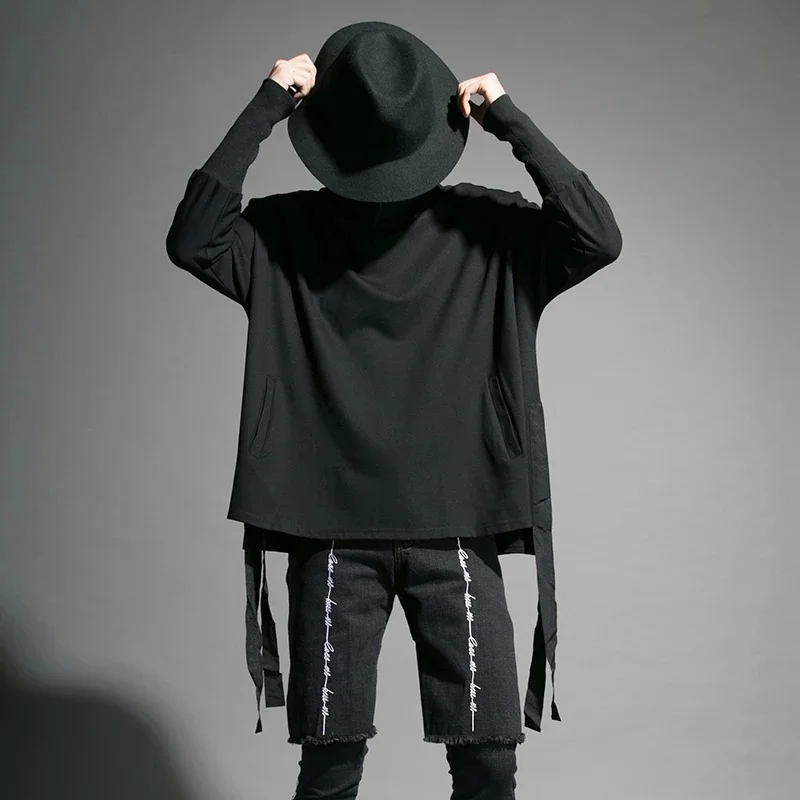 

Men's Simple Short Sweater Large Spring And Autumn Personalized Hairstyle Designer Clothing Fashion Loose Pullover Jacket