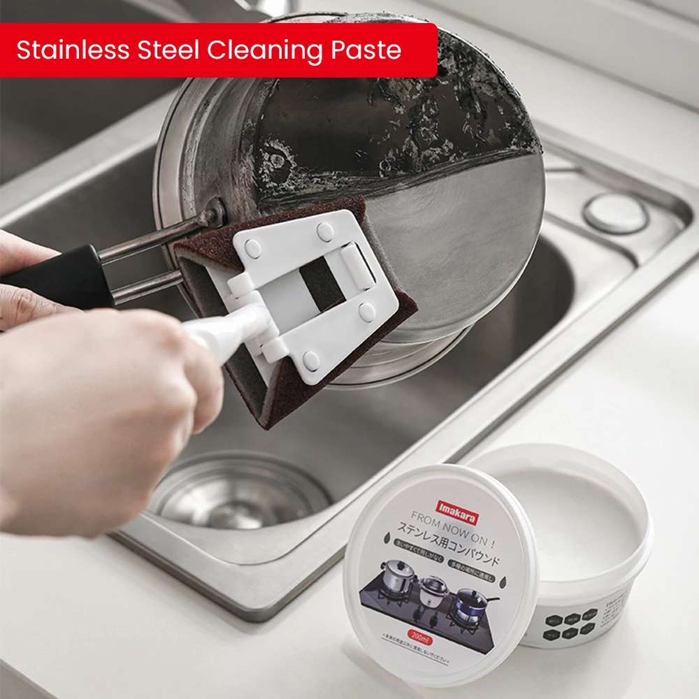 Cookware Cleaner and Polish Cream Household Cleaning Metal Polishes 200ml Stainless Steel Cleaner Pot Bottom Detergent gass
Cookware Cleaner and Polish Cream Household Cleaning Metal Polishes 200ml Stainless Steel Cleaner Pot Bottom Detergent gass
