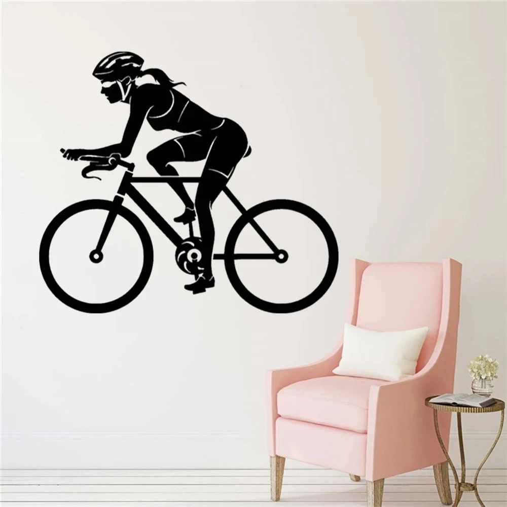 Женские Велосипедные Виниловые Наклейки На Стену В Современном Стиле