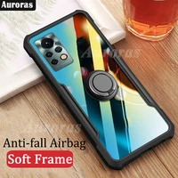 Auroras For Infinix Note 11S Case Anti-fall Airbag Shockproof With Ring Soft Frame Cover For Infinix Note Pro Hot 11S NFC