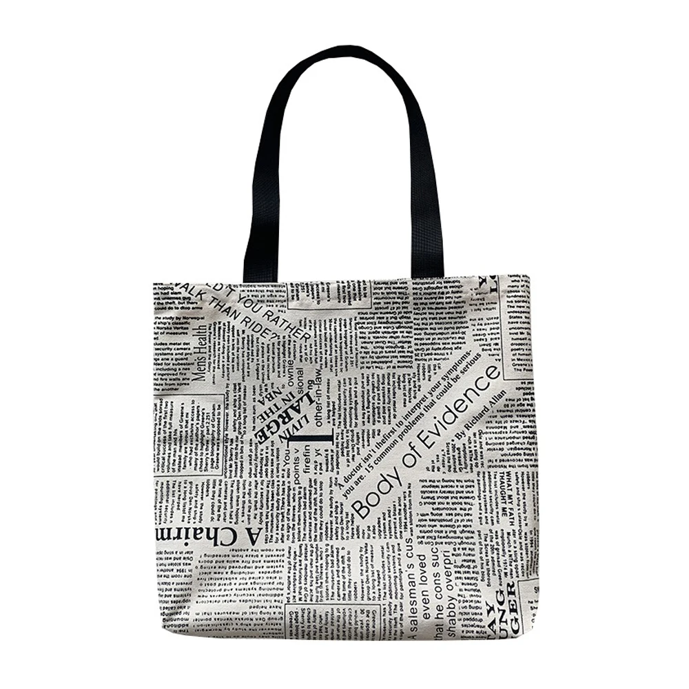 

NIGO Retro Packaging Newspaper Printing Tote Bag Portable Bags #nigo56997
