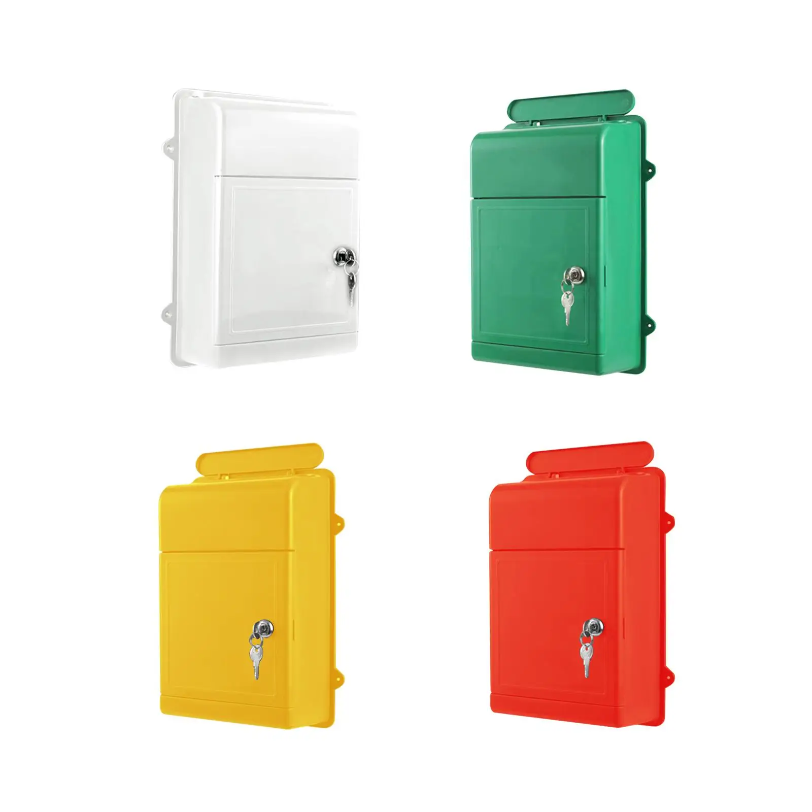 Wall Mount Mailbox with Key Suggestion Box Postbox for Outdoor House Street Wall Mount Mailbox with Key Suggestion Box Postbox for Outdoor House Street