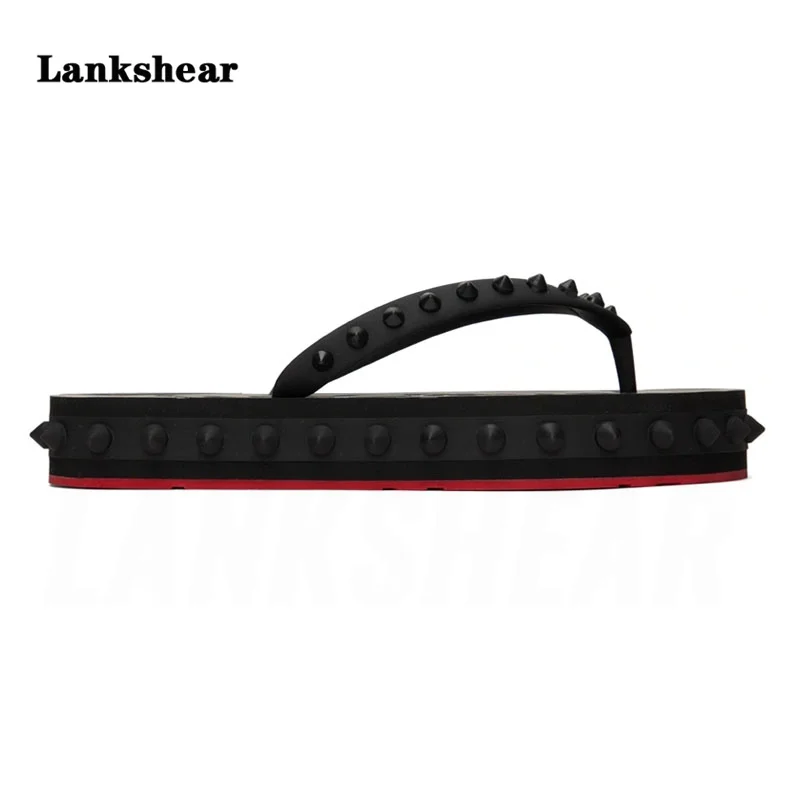 Summer Anti-Skid Female Flip Flops Rivet Decoration Beach Slippers Women Fashion Breathable Casual Ladies Outdoor Slippers