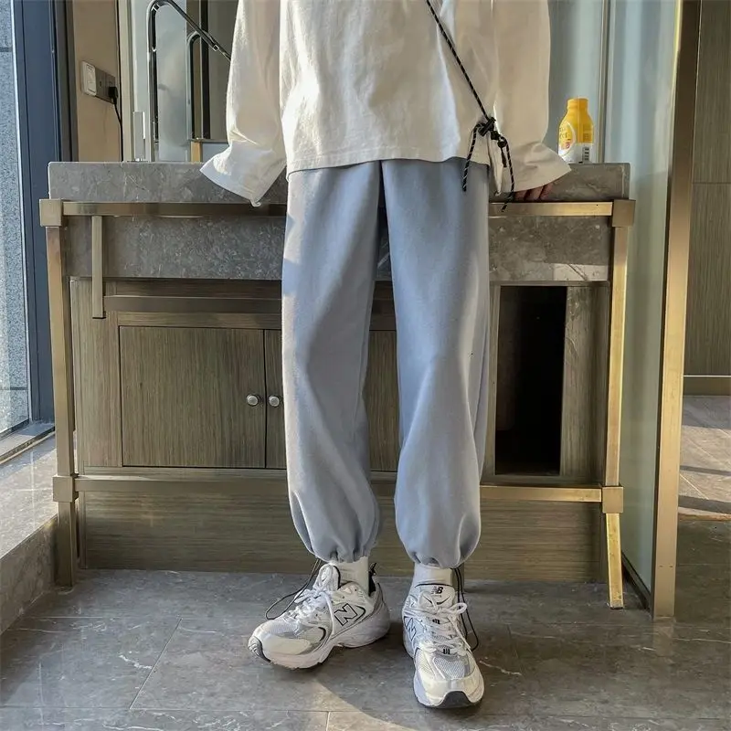 

Брюки мужские спортивные в стиле Харадзюку, уличная одежда, повседневные джоггеры, серые свободные спортивные штаны с эластичным поясом, в ...