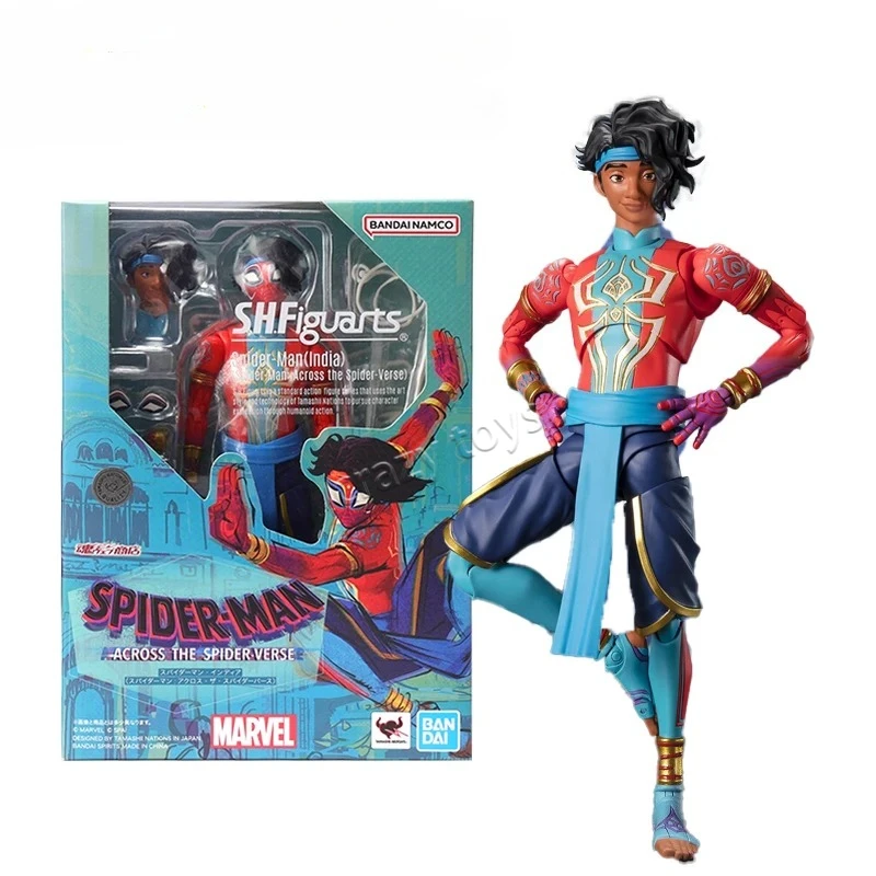 Фото В наличии: Коллекционная подвижная фигурка Bandai SHF Spider-Man: Через вселенные (аниме-фильм), модель-игрушка №2