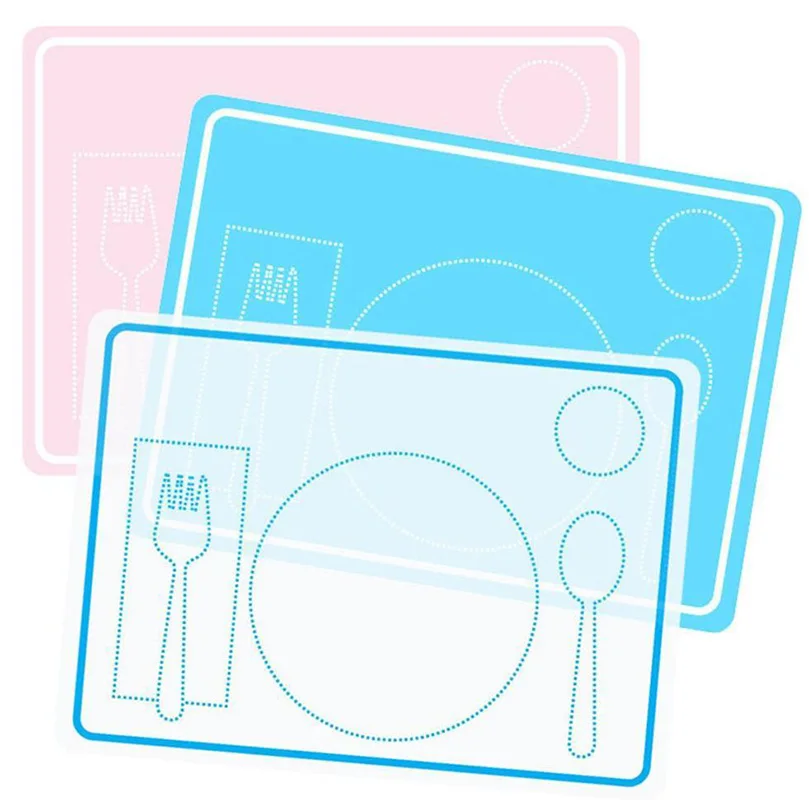 

30cm Silicone Placemat for Kids Montessori Early Educational Materials Table Manners Preschool Child Education