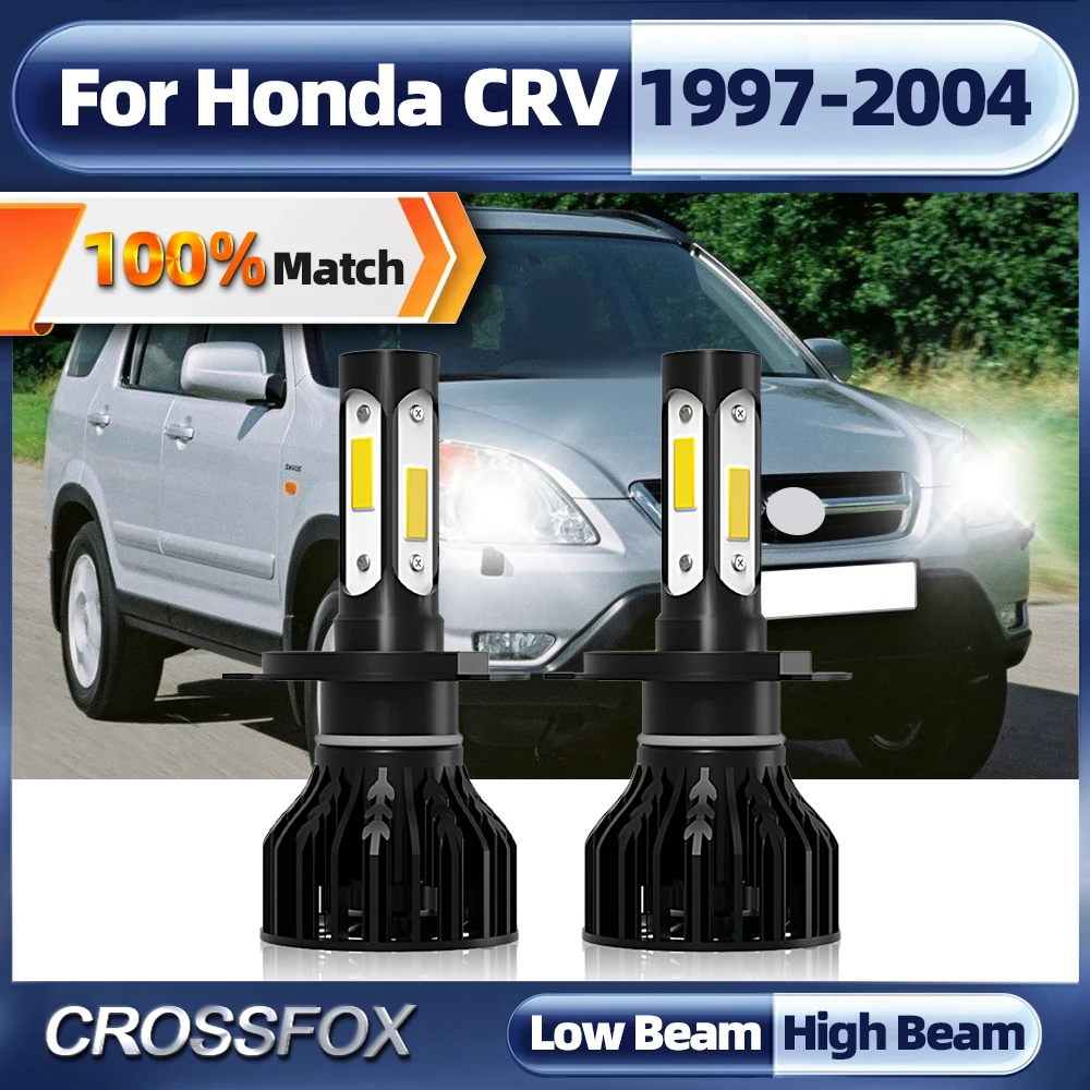 

H4 Led Headlight 20000LM 120W Turbo Auto Headlamps Canbus Car Lights 6000K For Honda CRV 1997 1998 1999 2000 2001 2002 2003 2004