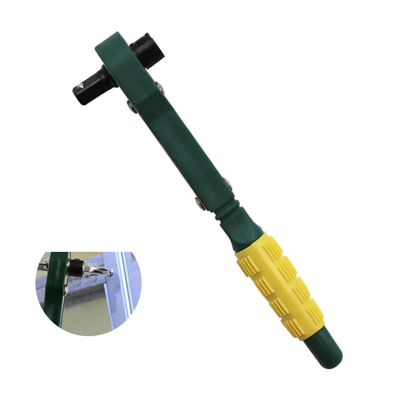 

1Pcs 1/4" 6.35mm Yellow Green Adjustable Span Release Easy Mini Rapid Ratchet Wrench Screwdriver Rod Quick Socket Tools