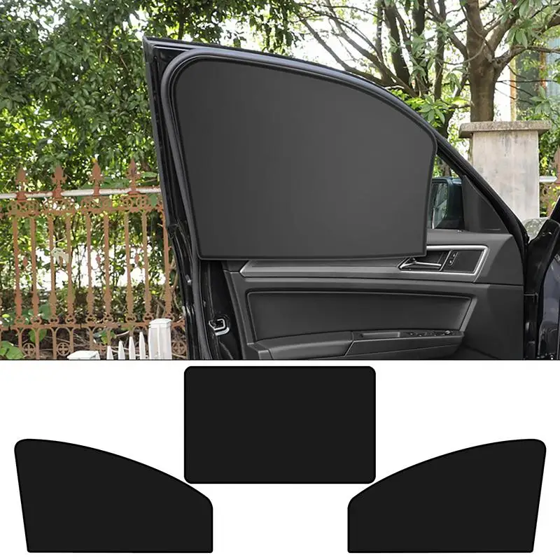 

Rear Side Window Sunshades Curtain Cover UV Protection Mesh Sun Visor Protections Foldable Auto Window For Rear & Side Windows