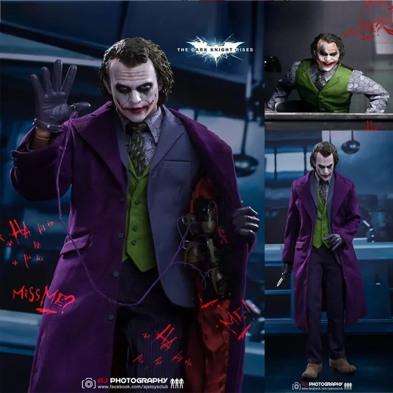 

Hottoys Detective Comics The Dark Knight Anime Figurine Joker Mr.j Pudding 30cm Action Figure Movable Model Heath Ledger Toys