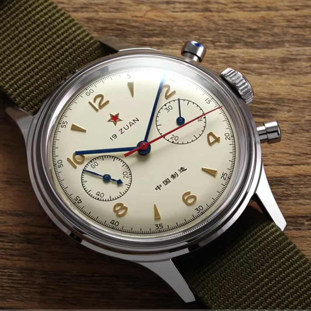 Мужские часы с хронографом Seagull ST1901 Red Star 38/40 мм мужские часы-авиаторы из