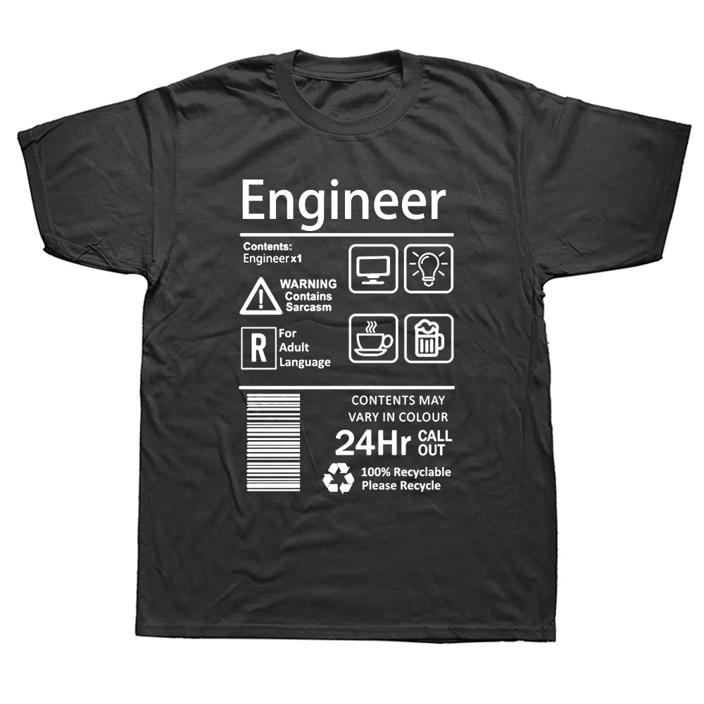 

Funny Software Engineer Computer T-Shirt Mens Short Sleeves Streetwear Cool Daddy Programmer Graphic T Shirts