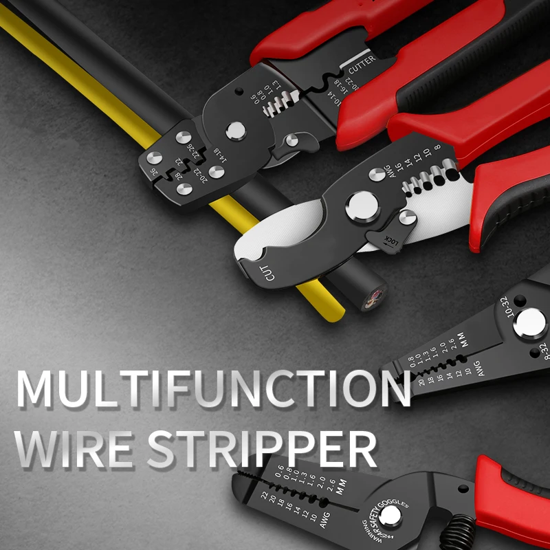 

High quality Cable Wire Stripper Cutter Crimper Automatic Multifunctional TAB Terminal Crimping Plier Tools