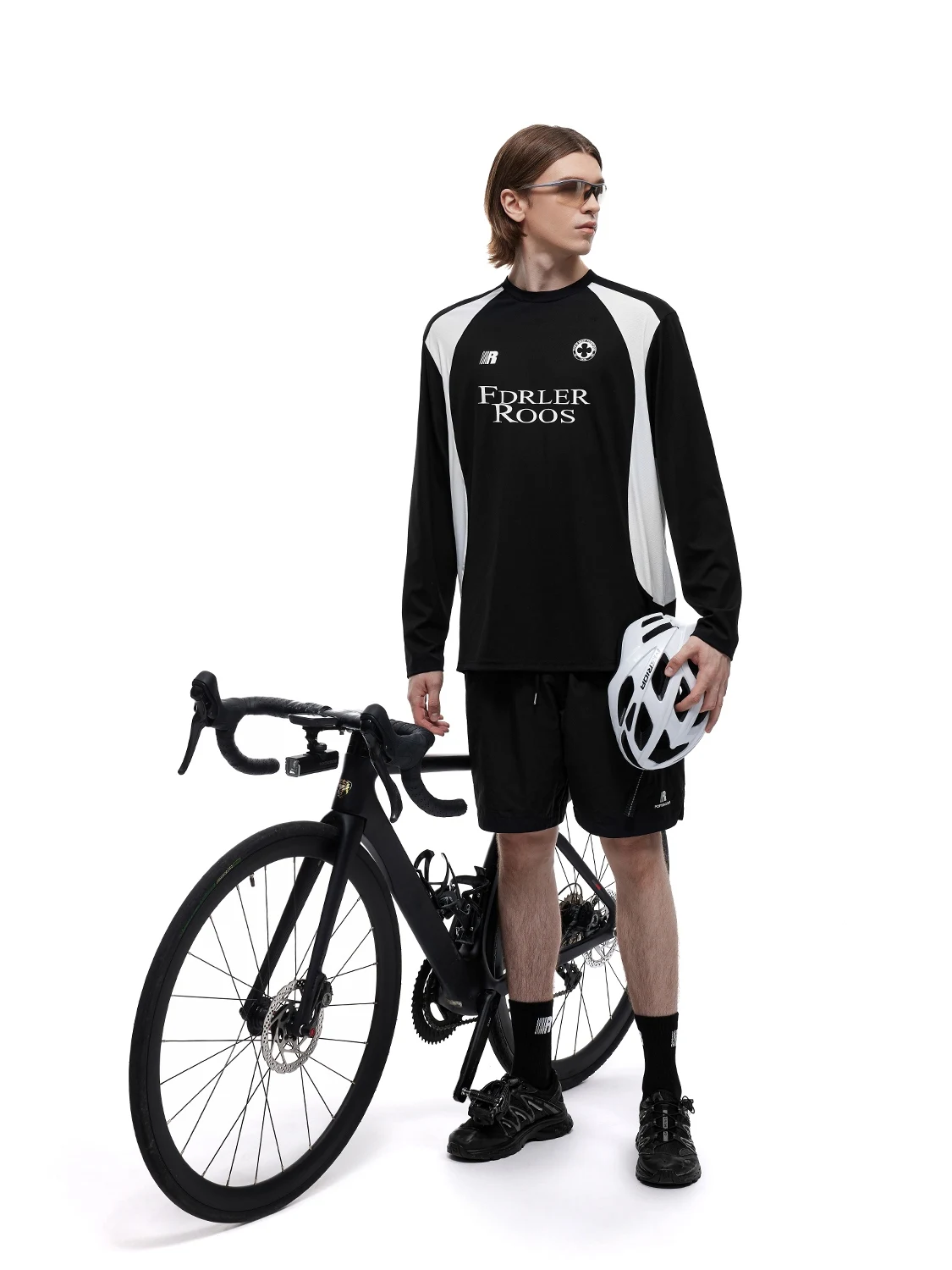 Официальный магазин FDR быстрая Лоскутная Спортивная рубашка с длинным рукавом и