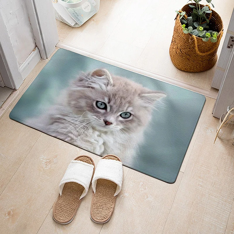 

Indoor Mat Bathroom Entrance Carpet Anti Slip Soft Cartoon Rug Decoration Animal Small Cat Area Rugs Room Carpets Lounge Rug