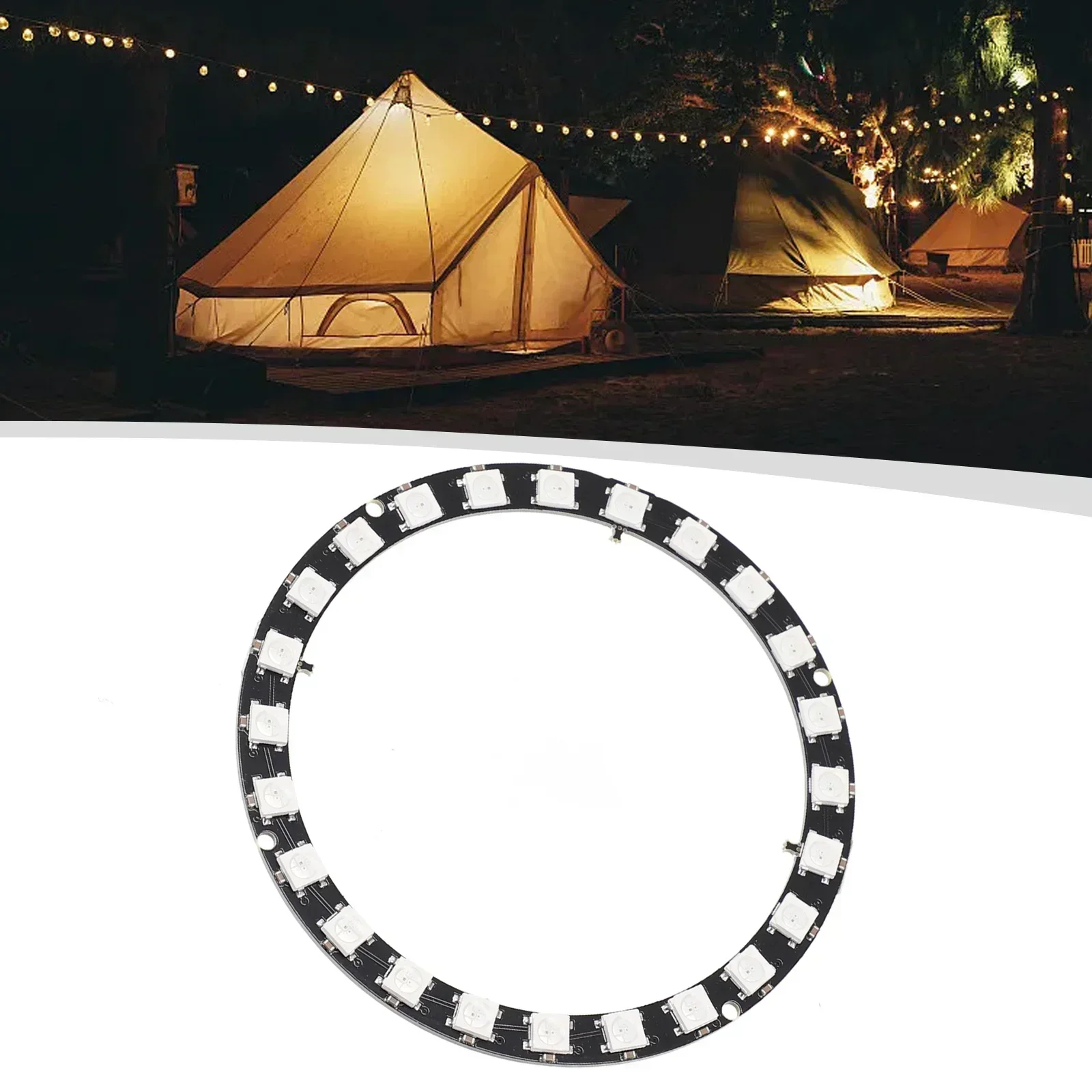 Совершенно новое светодиодное кольцо, 1 шт., полноцветное RGB WS2812, 5 В, индивидуальное адресное светодиодное кольцо RGB NeoPixel для ArduinoWS2812