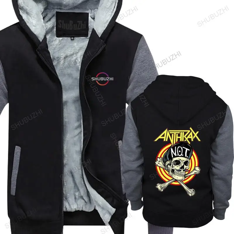 

man casual loose fleece hoody New Anthrax Men jacket hoodie Fistful Of Metal Spreading The Disease sweatshirt men's thick coat