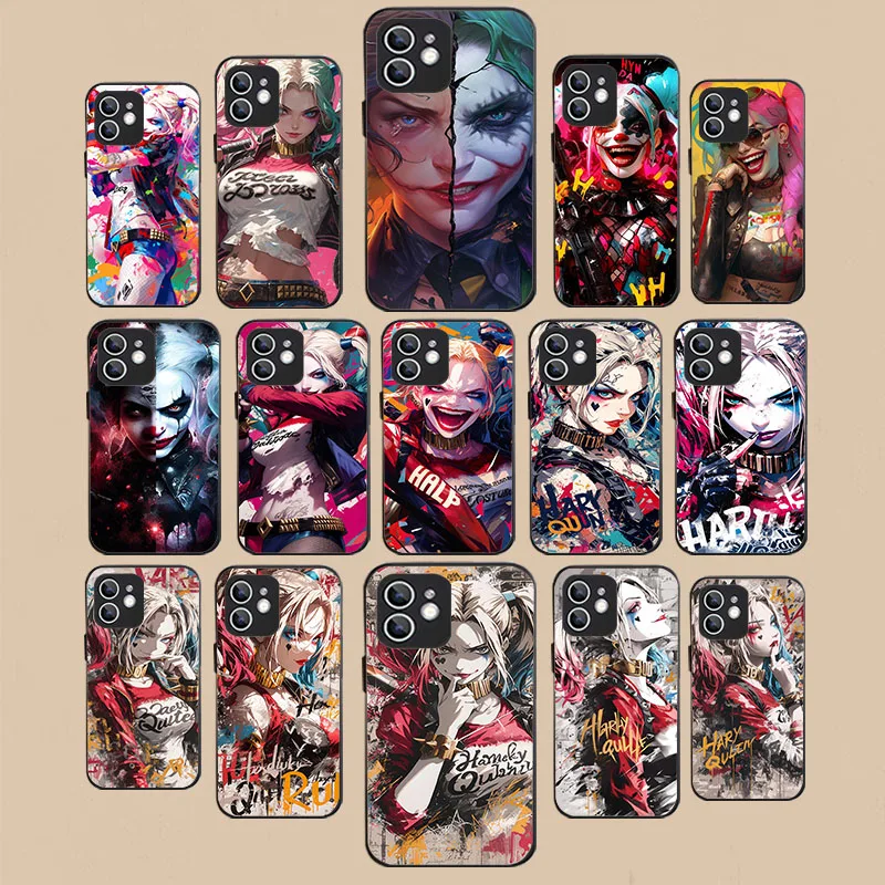 WA-25 Harley Quinn-DC Black Silicone чехол для Redmi 12 12S 13 13C Note 6 7 8 8T 9 9T 10 Pro Max