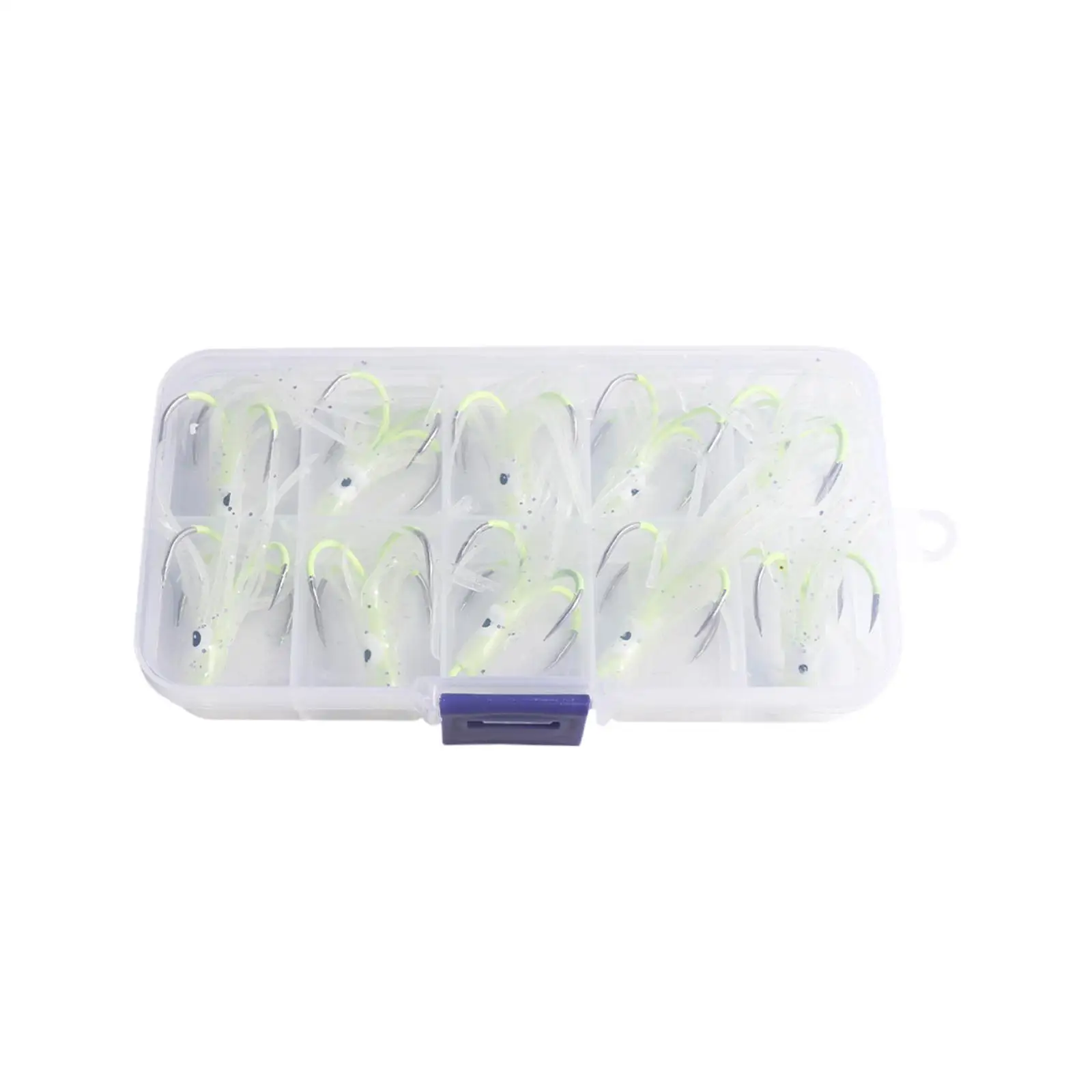 

10x Octopus Fishing Lures Luminous Lifelike Jigs for Rockfish