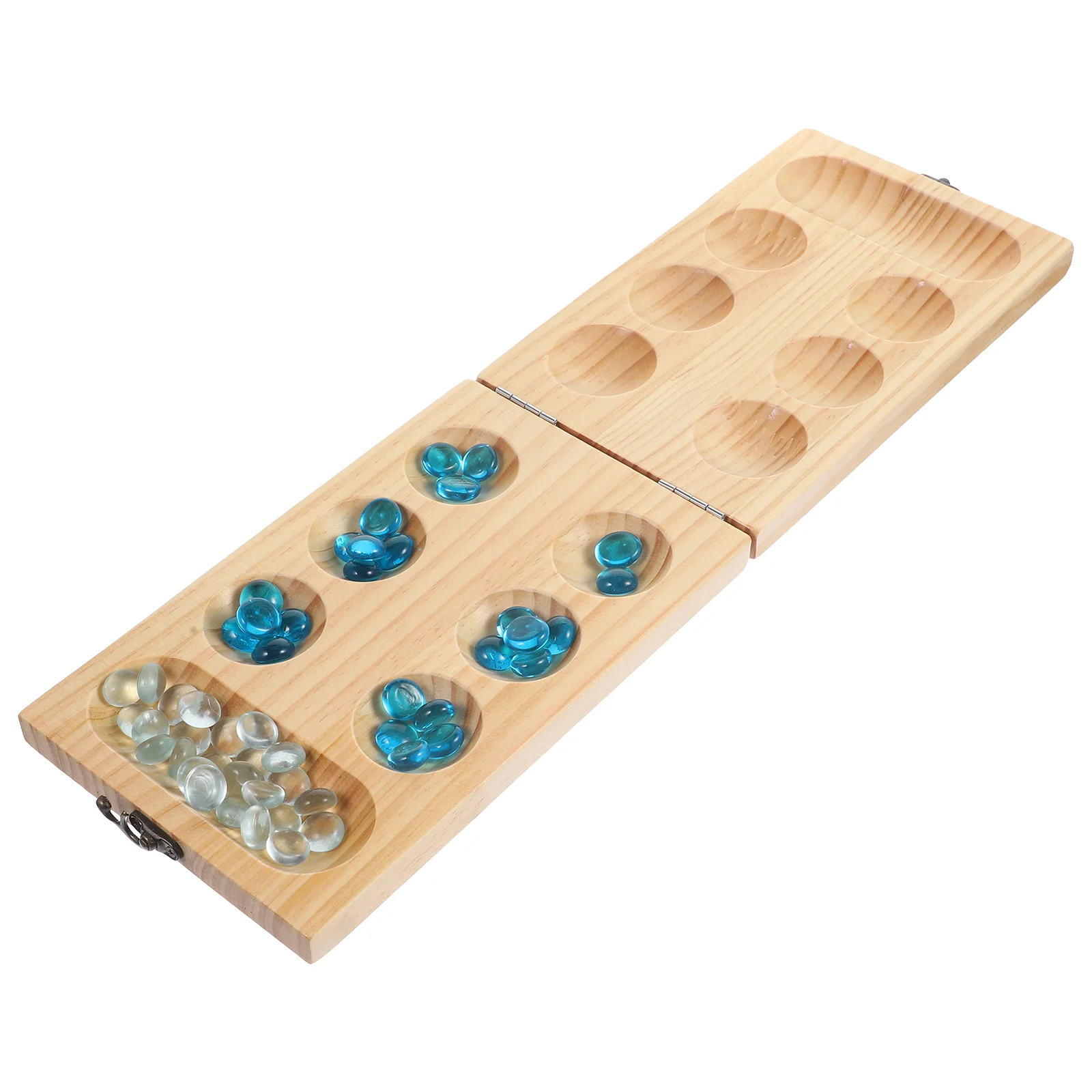 

Kids Educational Toys Mancala Beads Fold Wood Plaything Wooden Board Game Stones Training Chess Child