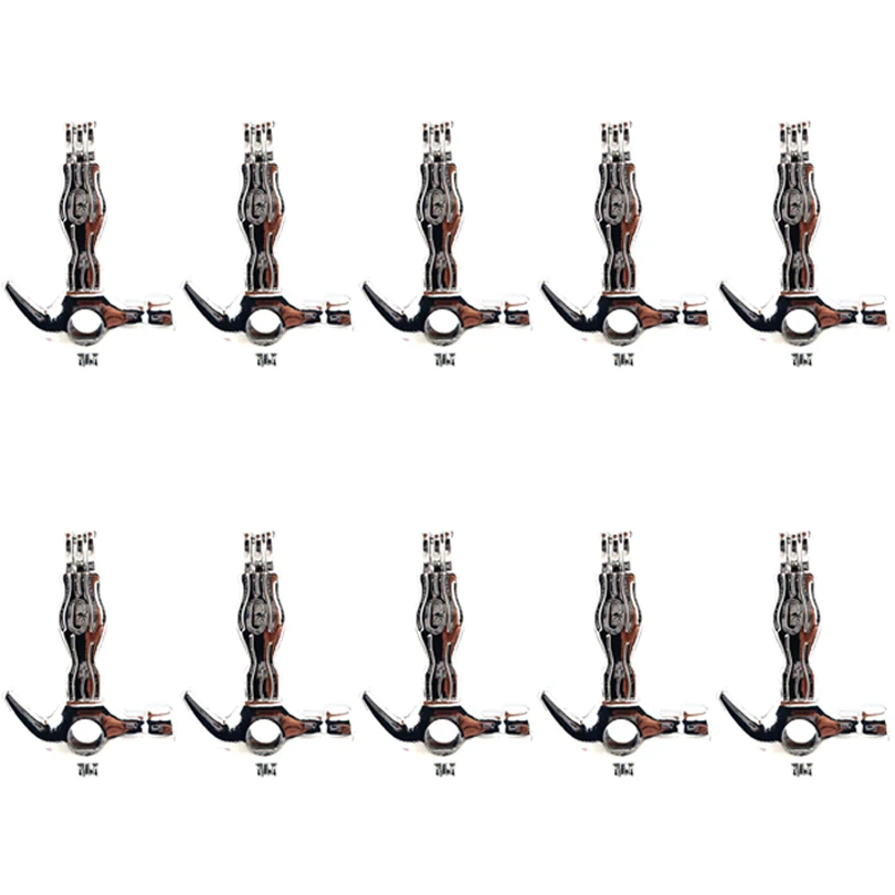 

10Pcs Hot Selling Hammer Charm Pearl Cage Locket Aromatherapy Diffuser Pendant Necklace Keychain For Gift Jewelry Making Bulk